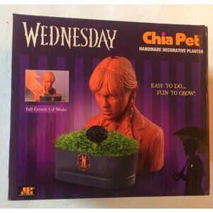Wednesday Chia Pet Handmade Decorative Planter New•AV